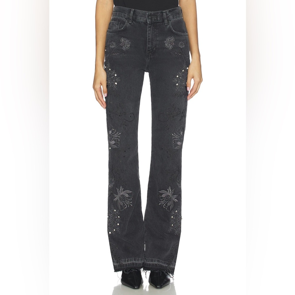 NEW Free People Irie Embellished Wide Leg in Phantom